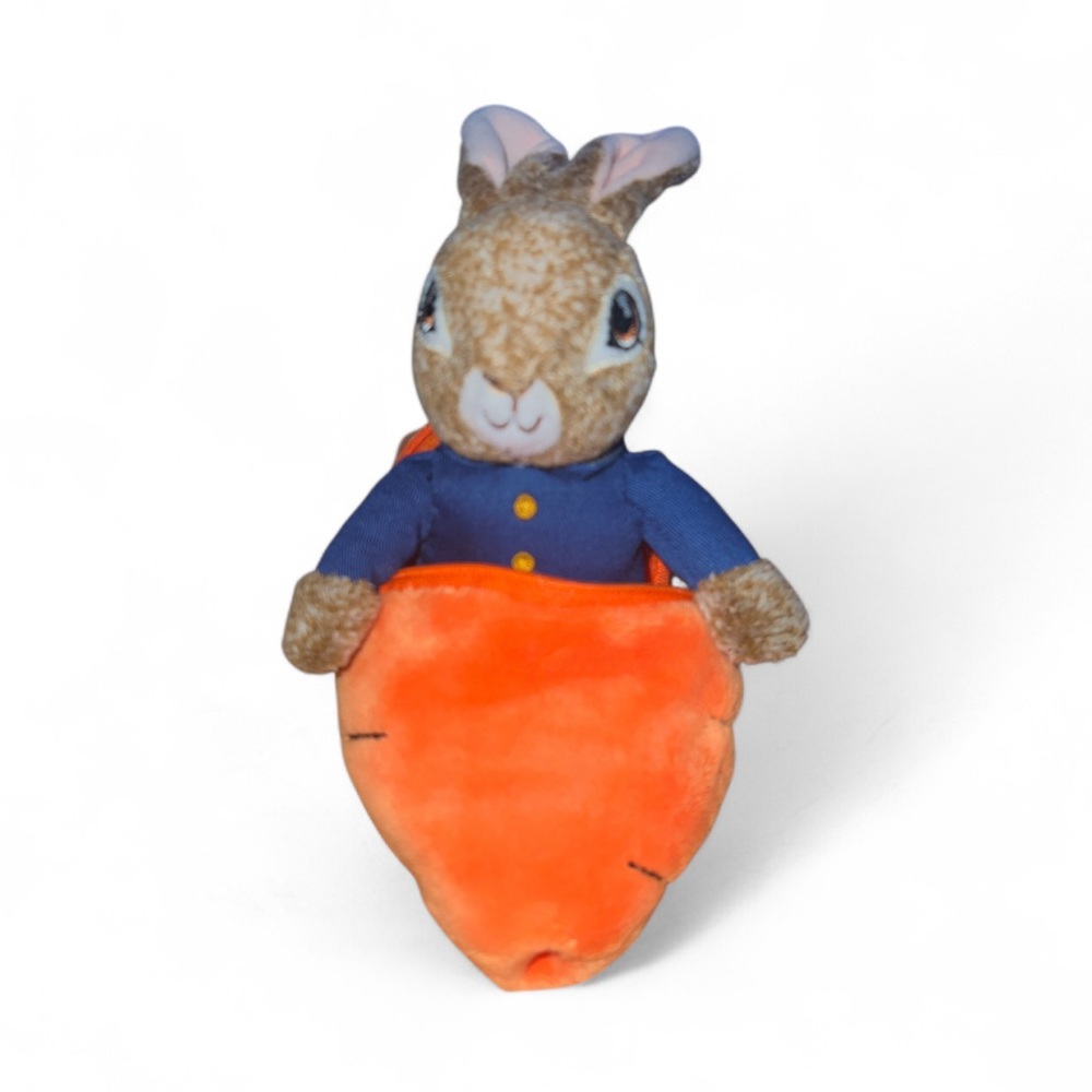 Dan Dee Peter Rabbit 2 Movie Flopsy Plush 7” In Zippered Carrot 2022 - Picture 1 of 6